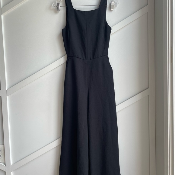 Wilfred Écoulement Romper Black Wide  Legs Open Back Lined Size 0 - Picture 7 of 9